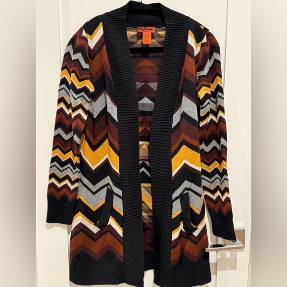 Missoni for target chevron duster cardigan Medium S A18 boho color block - Picture 1 of 5